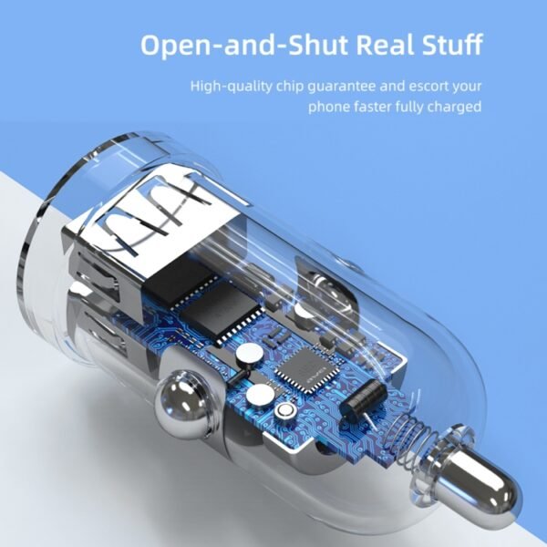 awei C-826 Mini Dual USB 2.4A Car Charger, C-826 - Image 7