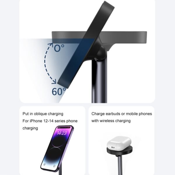 WA22 3 in 1 Magnetic Wireless Charger Phone Holder, WA22 - Image 4