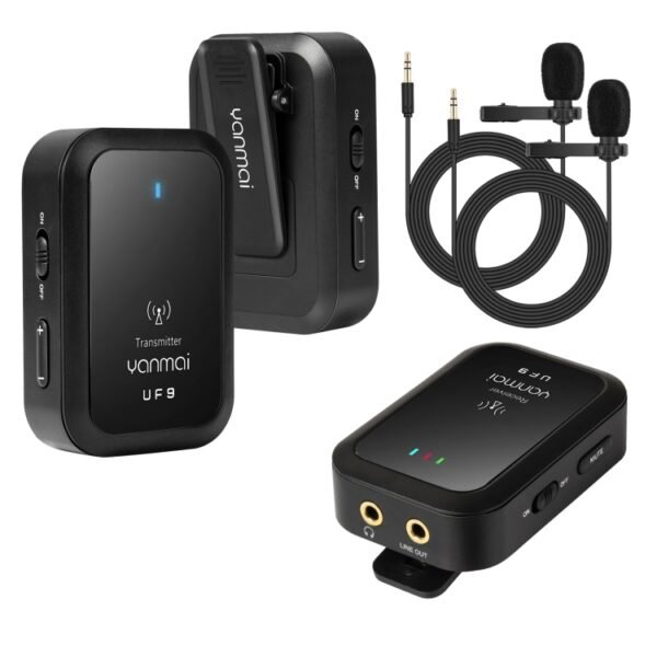 Yanmai UF9 Broadcast Wireless Lavalier Microphone Mini Clip-on Mic - Image 2