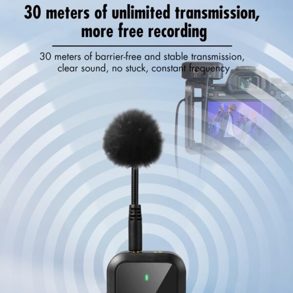 Yanmai UF9 Broadcast Wireless Lavalier Microphone Mini Clip-on Mic - Image 9