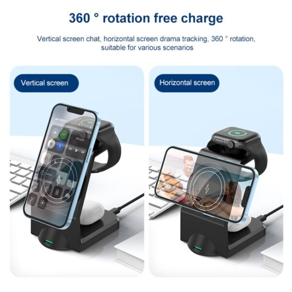 WT-158 MagSafe Magnetic Multi in One Wireless Charger - Image 7