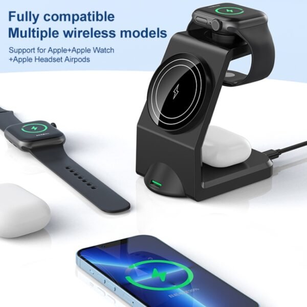 WT-158 MagSafe Magnetic Multi in One Wireless Charger - Image 8