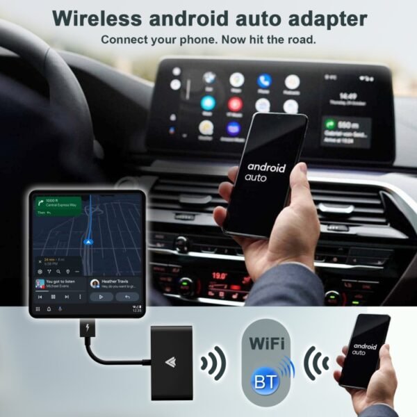 THT-020-2+ USB + USB-C / Type-C Wired to Wireless Carplay Adapter for Android Smartphone, THT-020-2+ - Image 4