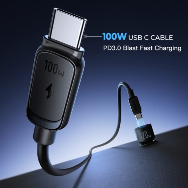 JOYROOM JR-CCN07 120W Dual PD+QC3.0 3-Port Car Charger, JR-CCN07 - Image 4