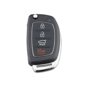 4-button Folding Car Key Shell with Metal Edge Solaris ix35 ix4 Santa For Hyundai Sonata 2014-2017 / Tucson 2016-2019 /  Santa Fe 2013-2016