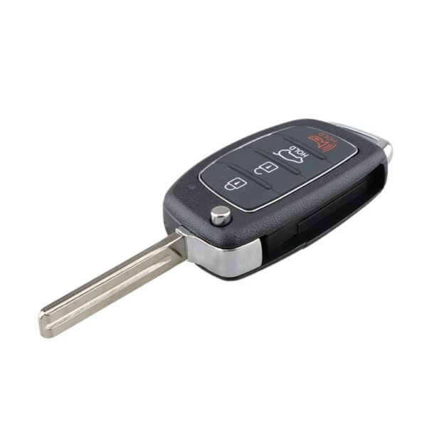 4-button Folding Car Key Shell with Metal Edge Solaris ix35 ix4 Santa For Hyundai Sonata 2014-2017 / Tucson 2016-2019 /  Santa Fe 2013-2016 - Image 4