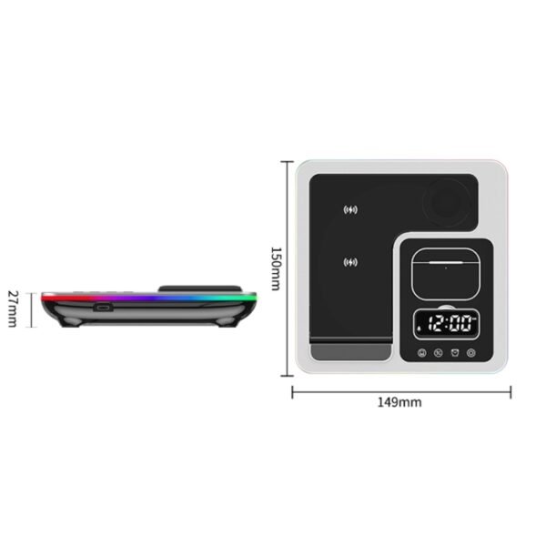 A93 15W 5 in 1 Multifunctional Foldable Wireless Charger Desktop Phone Stand - Image 2
