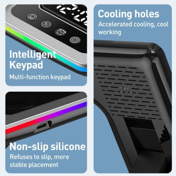 A93 15W 5 in 1 Multifunctional Foldable Wireless Charger Desktop Phone Stand - Image 12