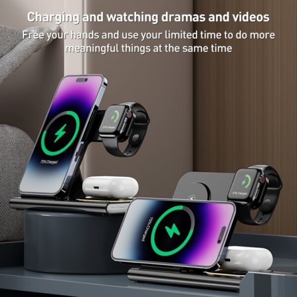 A80 3 in 1 15W Folding Wireless Charger - Image 7