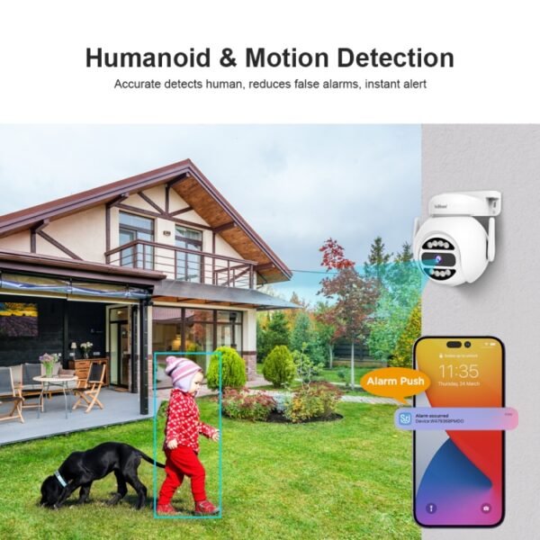 SriHome SH047 4MP IP66 Waterproof Motion Detection Night Vision WiFi HD Camera, SH047 - Image 5