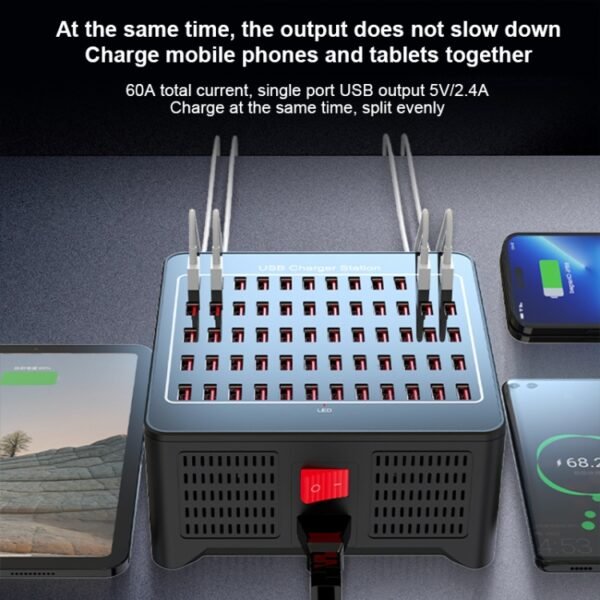 YFY-A78 300W 60 Ports USB Smart Charging Station, YFY-A78 - Image 5