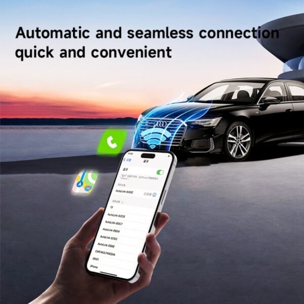 For iPhone Smart Wireless Car CarPlay Box Wired to Wireless Adapter, For iPhone - Image 5