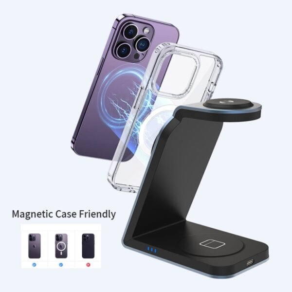 SW18 3 in 1 Metal Magnetic Wireless Charger - Image 4