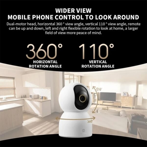 Original Xiaomi Smart Camera C700 4K 360 Viewing Angle Full-Color Night Vision AI Camera, US Plug - Image 13