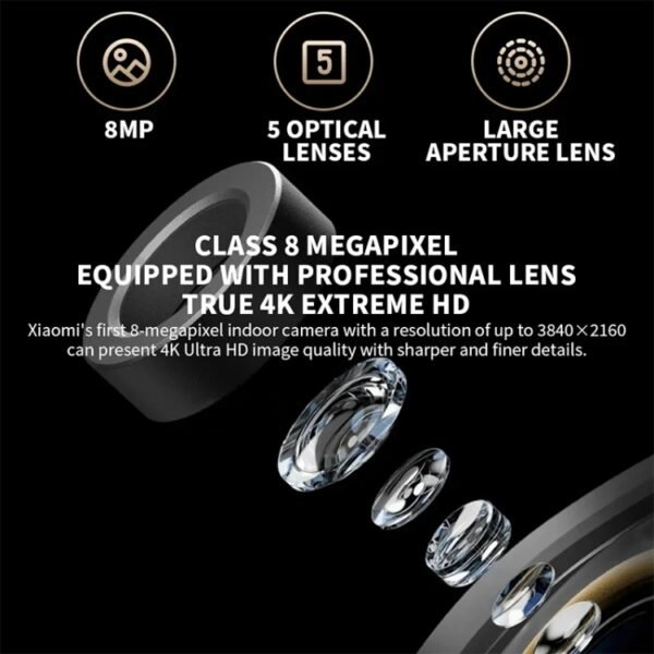 Original Xiaomi Smart Camera C700 4K 360 Viewing Angle Full-Color Night Vision AI Camera, US Plug - Image 4