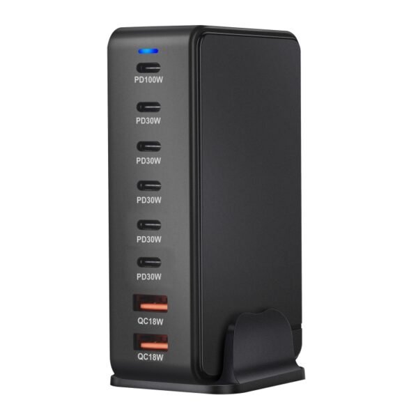 YMX-986 286W 6 Type-C, 2 USB 8-Ports Desktop Fast Charger, US Plug, UK Plug, EU Plug, AU Plug - Image 2