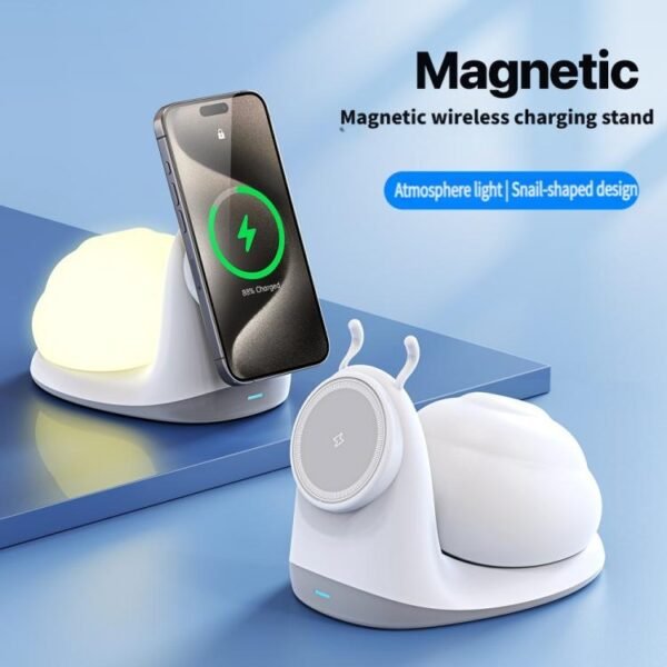 W11 Multifunctional Magnetic Wireless Charger with Night Light, W11 - Image 3