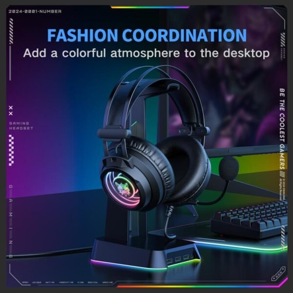 ONIKUMA X80 Abyssal Mirror Effect Game Headphones - Image 6