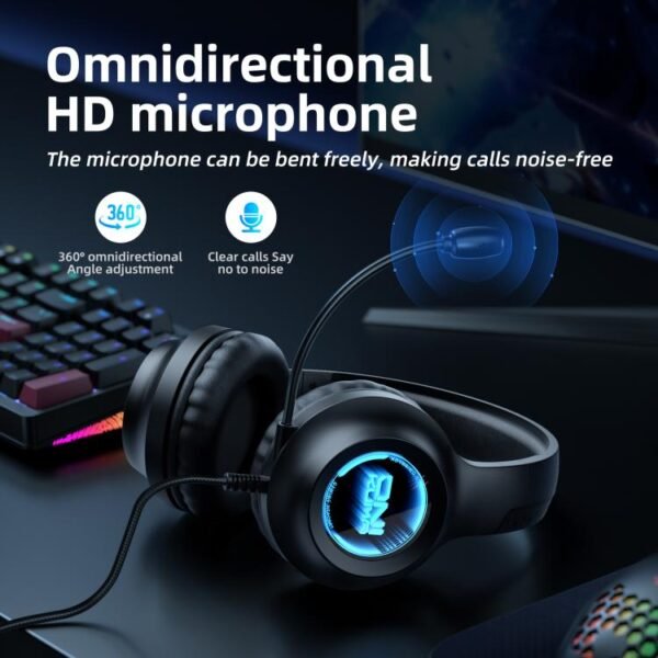 ONIKUMA X36 Abyss Lamp Effect 40mm Custom Drive Unit Game Headphones - Image 3