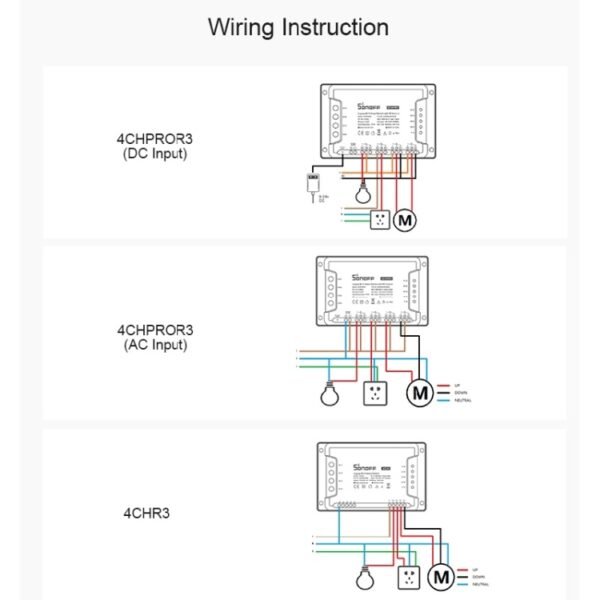 Sonoff 4CHPROR3 Mobile Phone Smart Home Switch Four-way Controller, Support Long-range Control Timing - Image 12