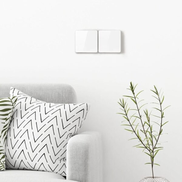 Original Xiaomi Mijia Double Control Wall Switch, Double Button(White) - Image 9