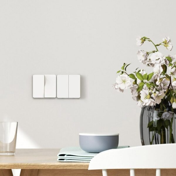 Original Xiaomi Mijia Double Control Wall Switch, Double Button(White) - Image 10