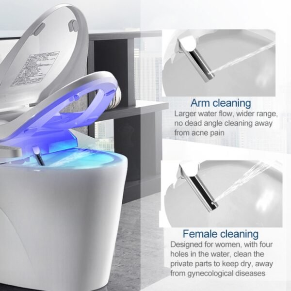 U Shape Multi-function Bathroom Automatic Cleaning Heating Intelligent Flush Toilet Cleaner Cover - Image 8