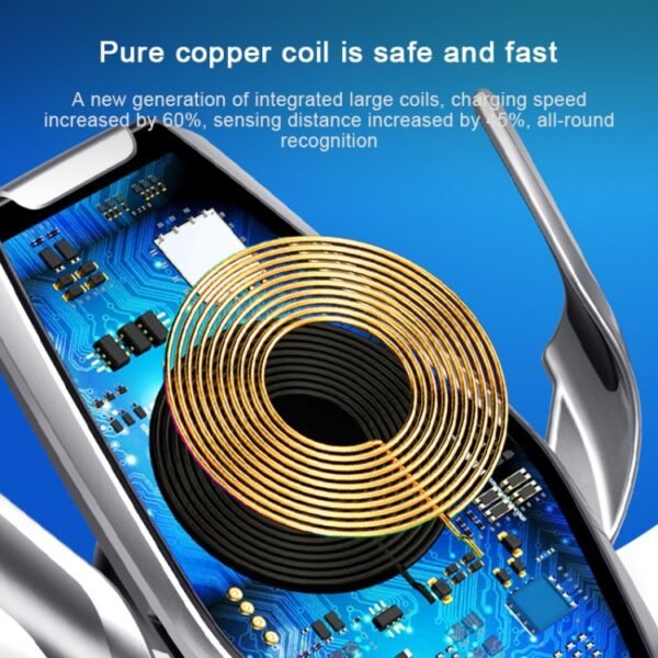 S7 15W QI 360 Degree Rotatable Infrared Induction Car Air Outlet Wireless Charging Mobile Phone Holder for 4.0-6.5 inch Mobile Phones, S7 - Image 12