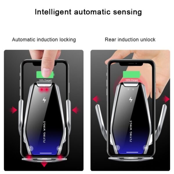 S7 15W QI 360 Degree Rotatable Infrared Induction Car Air Outlet Wireless Charging Mobile Phone Holder for 4.0-6.5 inch Mobile Phones, S7 - Image 3
