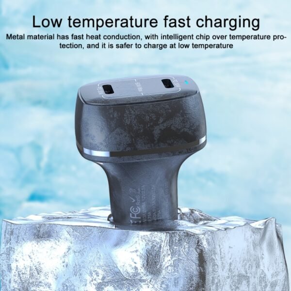 ACC-580 Dual Ports PD 60W Fast Charging Car Charger - Image 4