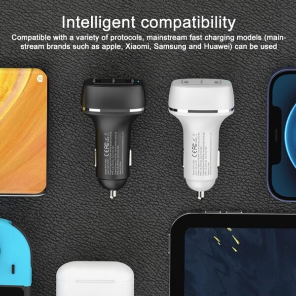 ACC-580 Dual Ports PD 60W Fast Charging Car Charger - Image 5