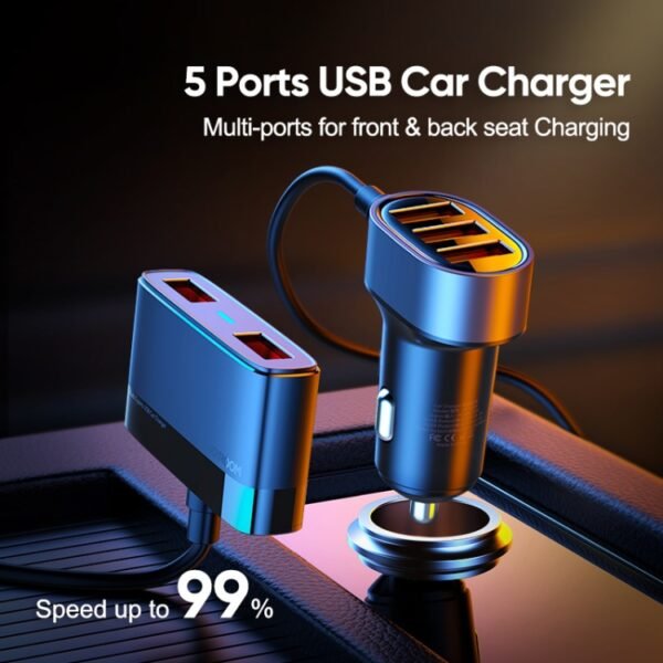 JOYROOM JR-CL03 6.2A Multi 5 Ports USB Smart Car Charger - Image 2
