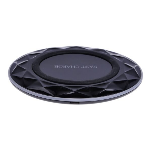 DC5V Input Diamond Qi Standard Fast Charging Wireless Charger, Cable Length: 1m, DC5V Black, DC5V - Image 3