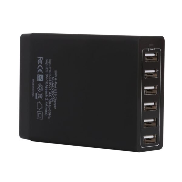 XBX09A 50W 5V 2.4A 6 USB Ports Quick Charger Travel Charger - Image 2