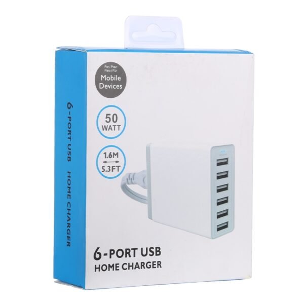 XBX09A 50W 5V 2.4A 6 USB Ports Quick Charger Travel Charger - Image 5