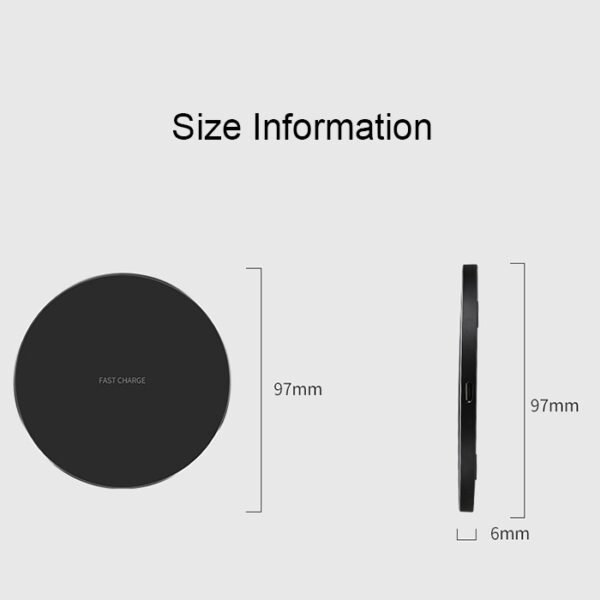 GY-68 Ultra-Thin Aluminum Alloy Wireless Fast Charging Qi Charger Pad - Image 3