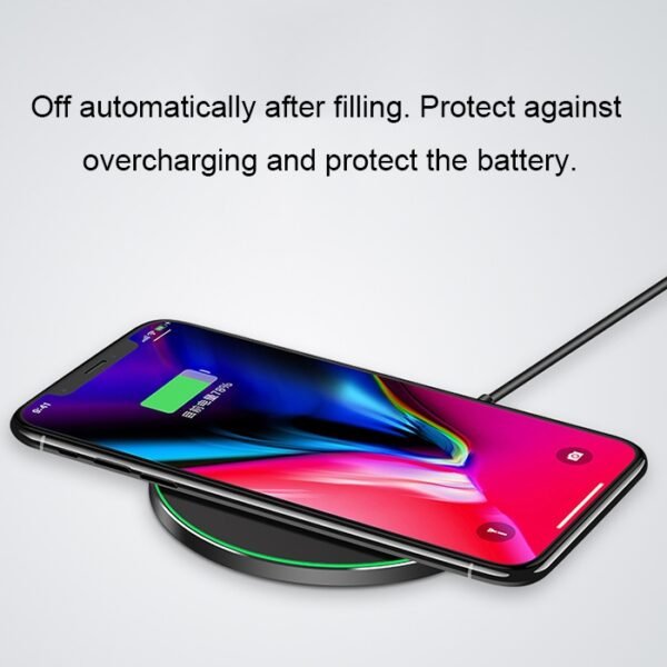 GY-68 Ultra-Thin Aluminum Alloy Wireless Fast Charging Qi Charger Pad - Image 4