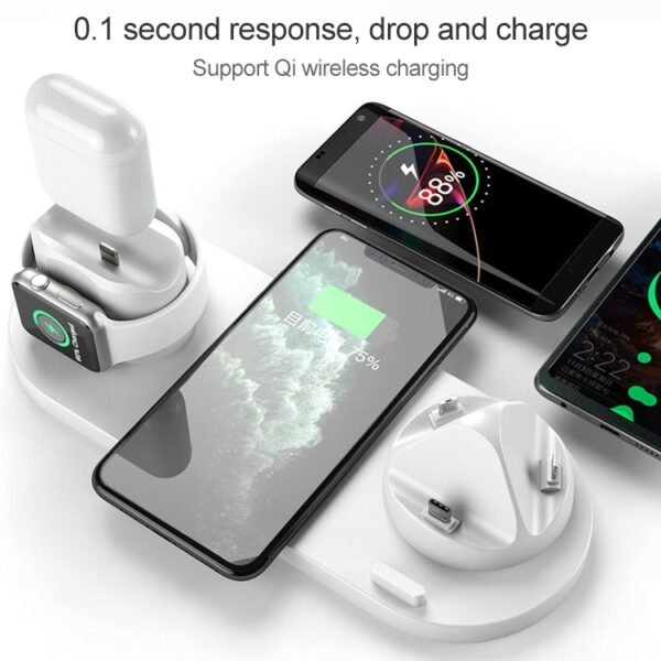 6 in 1 10W Qi Standard Wireless Charger Stand - Image 3