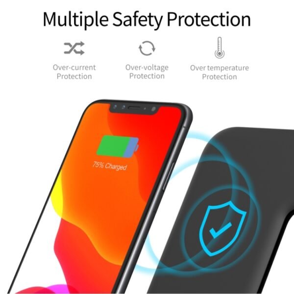 Z5A QI Vertical Magnetic Wireless Charger for Mobile Phones & Apple Watches & AirPods / Samsung Galaxy Buds / Huawei Free Buds, with Touch Ring Light, Z5A - Image 13