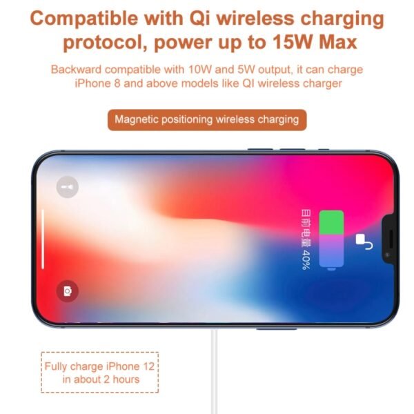 M1 Aluminum Alloy Magnetic Positioning Wireless Charger - Image 6