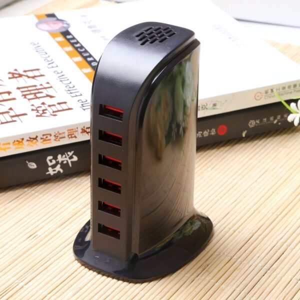 853L 30W 6 Ports USB Fast Charging Dock Smart Charger AC100-240V - Image 2