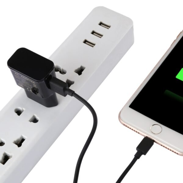 For iPhone 5V 2.1A Intellgent Identification USB Charger with 1m USB to 8 Pin Charging Cable, EU Plug - Image 7