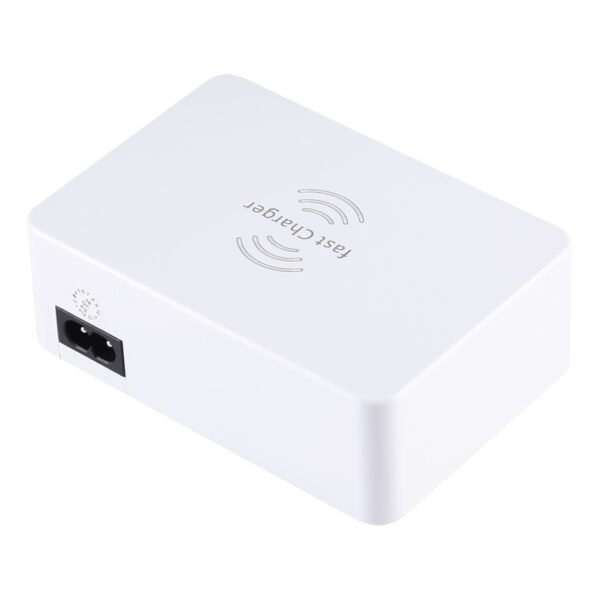WLX-818F 6 in 1 10W QC3.0 Wireless Charging + USB-C / Type-C + 4 USB Ports Charger with Smart LCD Display Screen, EU / AU Plug - Image 3
