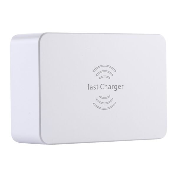 WLX-818F 6 in 1 10W QC3.0 Wireless Charging + USB-C / Type-C + 4 USB Ports Charger with Smart LCD Display Screen, EU / AU Plug - Image 4
