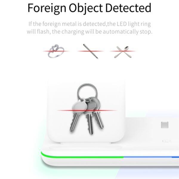 Z5 QI Vertical Magnetic Wireless Charger for Mobile Phones & Apple Watches & AirPods / Xiaomi Redmi AirDots, with Touch Ring Light, Z5 - Image 13