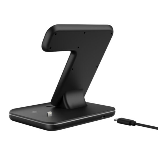 Z5 QI Vertical Magnetic Wireless Charger for Mobile Phones & Apple Watches & AirPods / Xiaomi Redmi AirDots, with Touch Ring Light, Z5 - Image 3