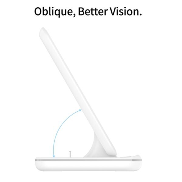 Z5 QI Vertical Magnetic Wireless Charger for Mobile Phones & Apple Watches & AirPods / Xiaomi Redmi AirDots, with Touch Ring Light, Z5 - Image 4