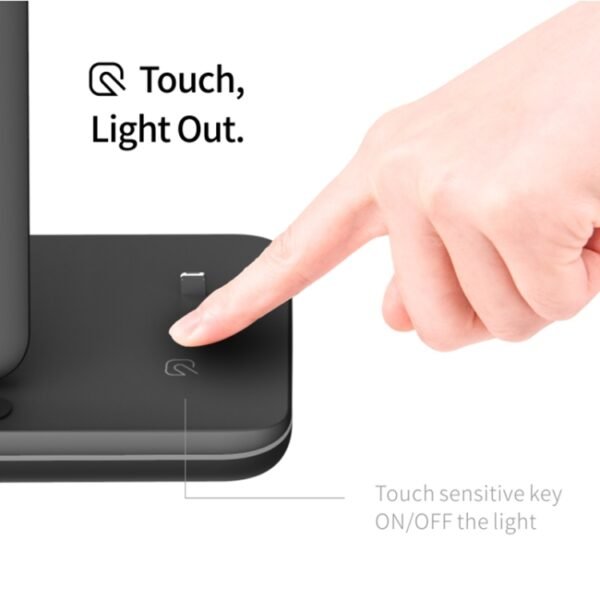 Z5 QI Vertical Magnetic Wireless Charger for Mobile Phones & Apple Watches & AirPods / Xiaomi Redmi AirDots, with Touch Ring Light, Z5 - Image 6