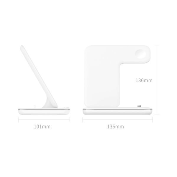 Z5 QI Vertical Magnetic Wireless Charger for Mobile Phones & Apple Watches & AirPods / Xiaomi Redmi AirDots, with Touch Ring Light, Z5 - Image 7