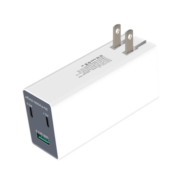 WLX-X3 36W 90 Degrees Foldable Pin Portable Multi-function USB Charger, US Plug - Image 2